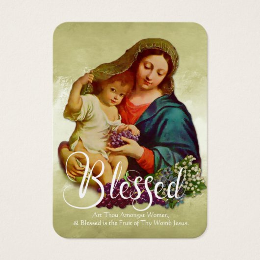 Gezegende Maagd Maria Katholieke begrafenis Memori Visitekaartje (Voorkant)