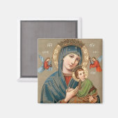 Gezegende Maagd Maria met Kind Jezus Icon Magnet Magneet (Voorkant / Achterkant)