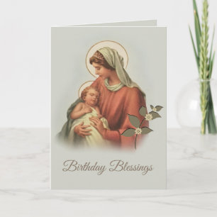 Gezegende Maagd Maria Moeder Baby Jezus Kaart