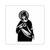 Gezegende Maagd Maria Onbevlekt Hart Katholiek Rubberstempel (Afrduk)