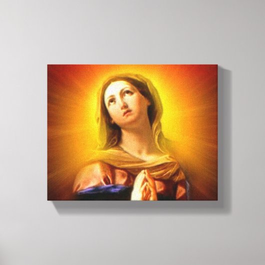 Gezegende Maagd Maria - Stralend en Briljant Canvas Afdruk (Voorkant)
