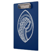 Gezegende Maagd Maria, witte kant, marineblauw Klembord (Links)