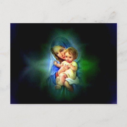 Gezegende Maagd Mary en Baby Child Jesus Briefkaart (Voorkant)