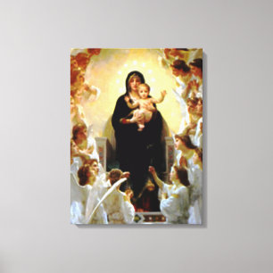 Gezegende Maagd Mary en Baby Child Jesus Canvas Afdruk