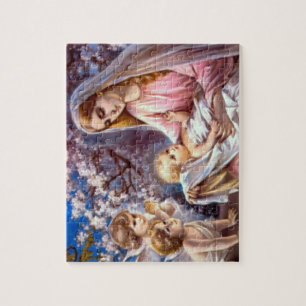 Gezegende Maagd Mary en Baby Child Jesus Legpuzzel