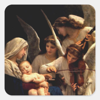 Gezegende Maagd Mary en Baby Child Jesus Vierkante Sticker