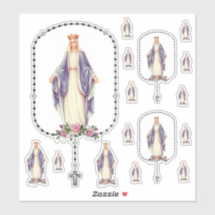 Gezegende Maagd Mary Heilige Rosary Sticker