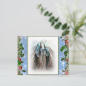 Gezegende Maagd Mary Kerstmis briefkaarten (Staand voorkant)