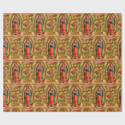 Gezegende Maagd Mary Moeder Jesus Guadalupe Spaans Cadeaupapier (Vlak)