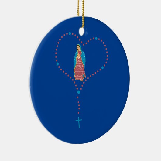 Gezegende Maagd Mary Moeder van Jesus Rosary Keramisch Ornament (Rechts)