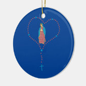 Gezegende Maagd Mary Moeder van Jesus Rosary Keramisch Ornament (Links)