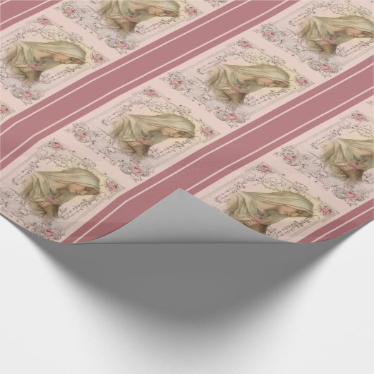 Gezegende Maagd Mary Religieuze katholieke Maagd Cadeaupapier (Hoek)