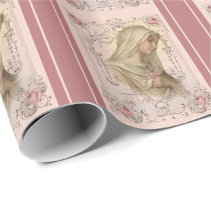 Gezegende Maagd Mary Religieuze  katholieke Maagd Cadeaupapier