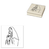 Gezegende Maagd Moeder Maria met Baby Jezus Rubberstempel (Gestempeld)