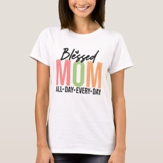 Gezegende Mama Boho Moederdag T-shirt