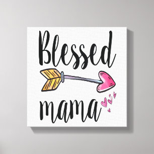 Gezegende mama cadeau voor moeder canvasprint canvas afdruk