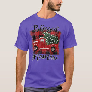 Gezegende Mamaw Rode Truck Vintage Kerstboom T-shirt