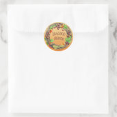 Gezegende mannetjeskrans ronde sticker (Tas)