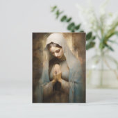 Gezegende Maria bidden Briefkaart (Staand voorkant)