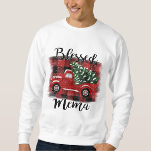 Gezegende Mema Red Truck Vintage kerstboom Trui
