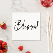 Gezegende minimalistische script Thanksgiving Servet (Insitu)