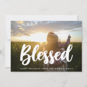 Gezegende moderne typografie Inspirerend foto Feestdagenkaart (Voorkant)