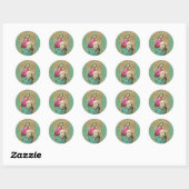 Gezegende Moeder Baby Jesus Decoratieve Rand Ronde Sticker (Vel)