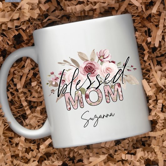 Gezegende Moeder Bloemen Moederdag Koffie Mok