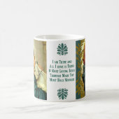 Gezegende moeder houdt het kind Jezus Bough vast Koffiemok (Center)