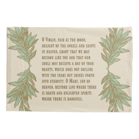 Gezegende moeder houdt het Wereldbol van Jezus vas Kussensloop (Achterkant)