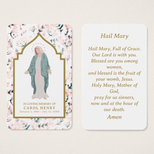 Gezegende Moeder Katholiek in Gebed Kaart (Voorkant /achterkant)