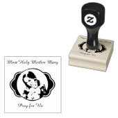 Gezegende Moeder Maria Baby Jesus Rubberstempel (Gestempeld)