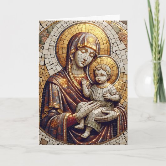Gezegende Moeder Maria en Baby Jezus | Christmas Kaart (Voorkant)
