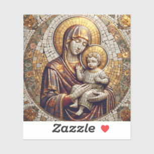 Gezegende Moeder Maria en Baby Jezus   Christmas Sticker