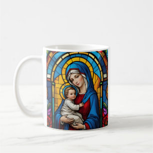 Gezegende Moeder Maria en Baby Jezus - Maagd Maria Koffiemok