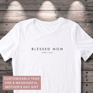 Gezegende Moeder Moderne Moederdag Aangepast Jaar Tri-Blend Shirt