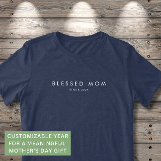 Gezegende Moeder Moderne Moederdag Aangepast Jaar Tri-Blend Shirt