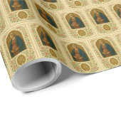 Gezegende moeder verwacht kind Victoriaans Bloemen Cadeaupapier (Rol Hoek)