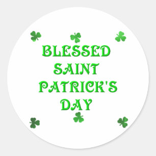 Gezegende Sint Patrick's Day (1) Ronde Sticker