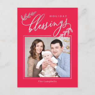 Gezegende Tak Vakantie Foto Kaart Briefkaart