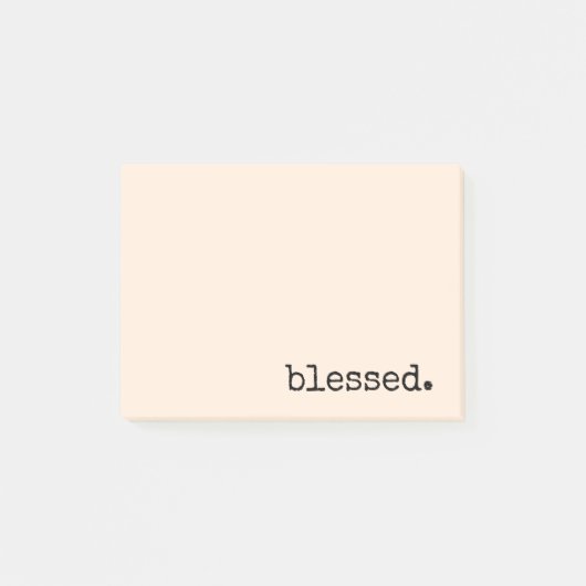 gezegende typografie crème post-it® notes (Voorkant)