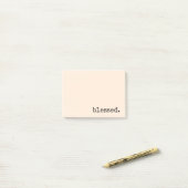 gezegende typografie crème post-it® notes (Op bureau)