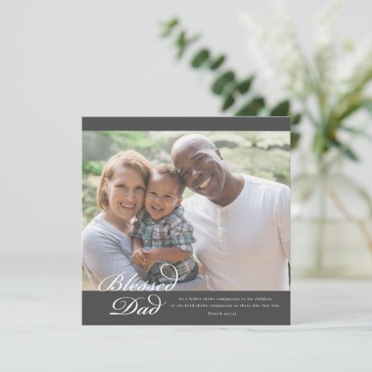 Gezegende Vader Schriftuur Feestdagenkaart (Staand voorkant)