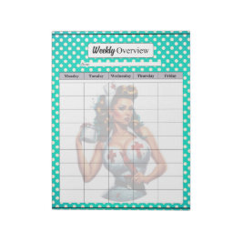 Gezegende Verpleegster Pinup_ Wekelijks overzicht Notitieblok