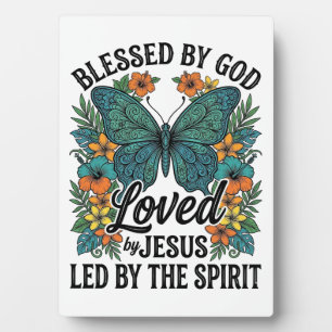 Gezegende Vlinder Christelijk T-Shirt Ontwerp (2) Fotoplaat