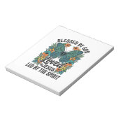 Gezegende Vlinder Christelijk T-Shirt Ontwerp (2) Notitieblok (Gedraaid)