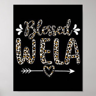Gezegende wela oma grootmoeder schattige luipaard poster