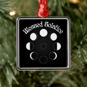 Gezegende Zonnewende Maanfasen Metalen Ornament