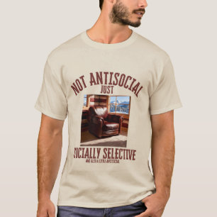 Gezellig asociaal – grappig sociaal selectief t-shirt