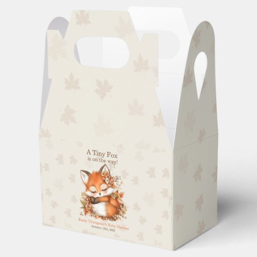 Gezellig Autumn Fox Baby shower Gezellig Woodland Bedankdoosjes (Geopend)